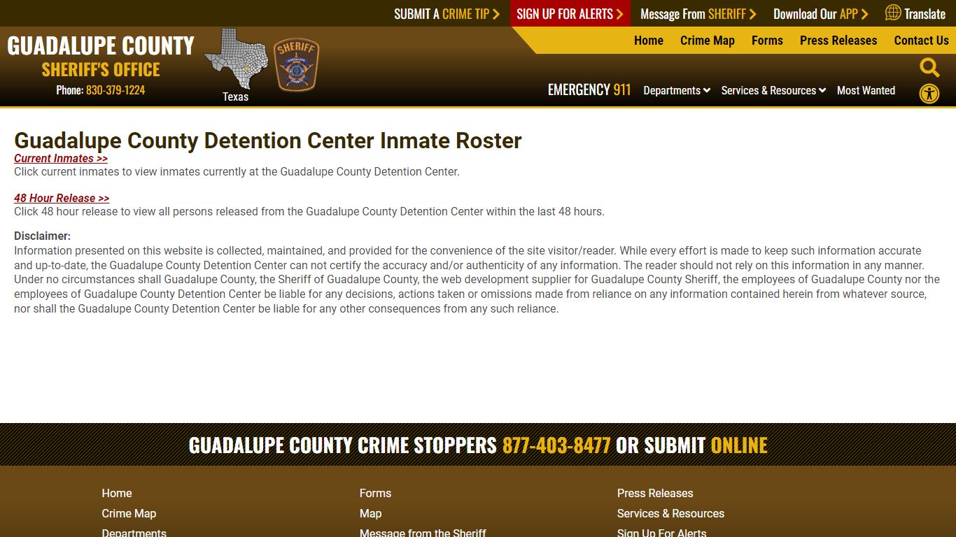 Roster Choose - Guadalupe County TX Sheriff's Office